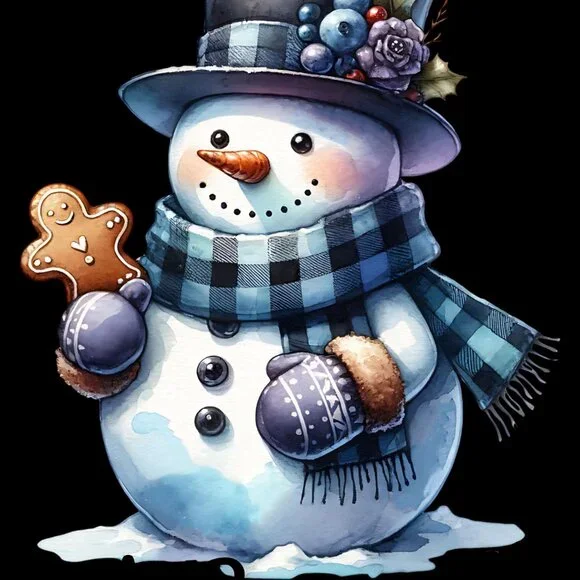 Christmas Snowman Towel Set, Snowman Kitchen Towels, Christmas Cookies Towels - Picture 4 of 10